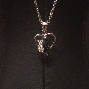 Cat charm necklace
